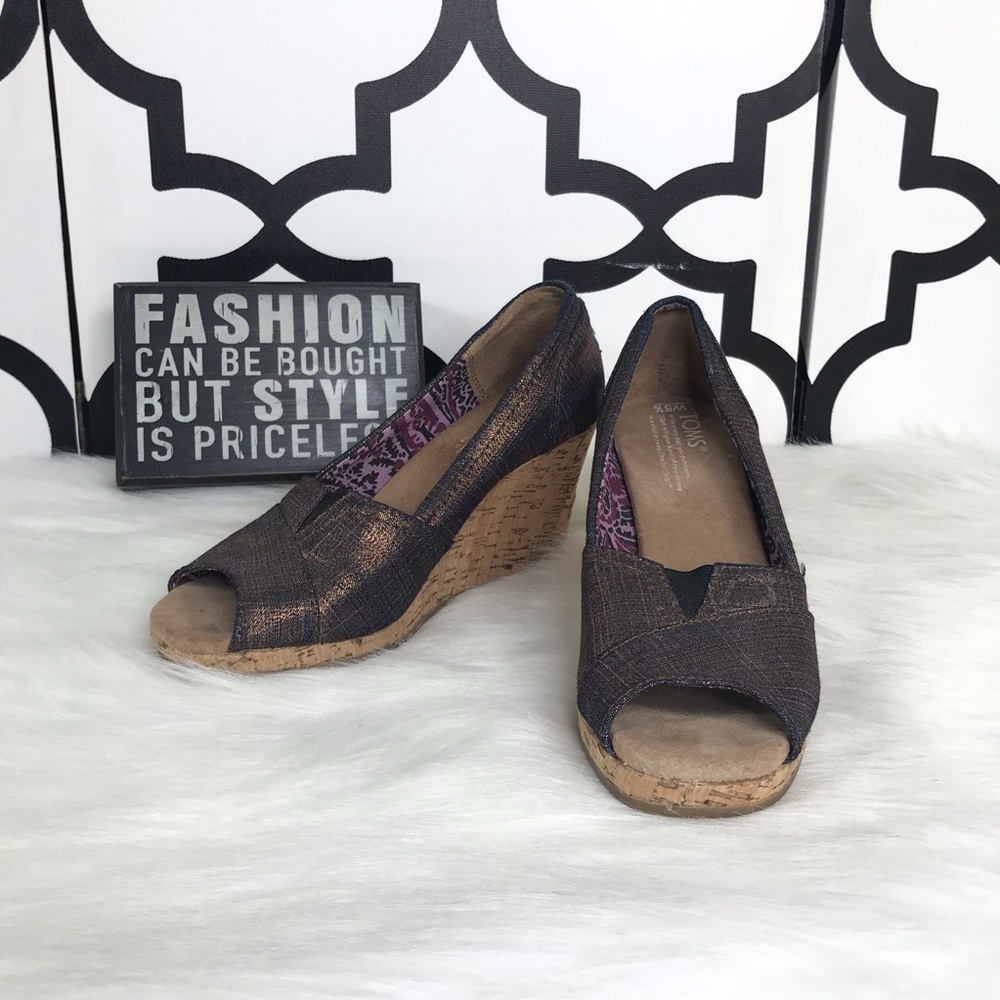 Toms Cork Wedges